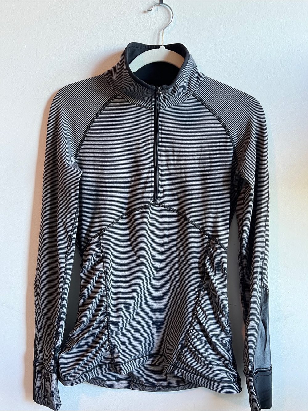 Lululemon Kriss Cross 1/2 Zip Tonka Strip Brushed Luxtreme Running Pullover 6